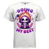 DOING MY BEST graphic tee pink front, cute galaxy coffee reaper tee for her Project Hood