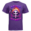 DOING MY BEST graphic tee black front, cute goth reaper galaxy coffee tee Project Hood