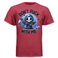 DON'T PUCK WITH ME graphic tee navy front, cute blue hockey goth tee for her Project Hood