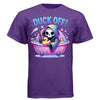 DUCK OFF graphic tee black front, cute goth reaper bathtub and ducks tee Project Hood