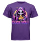 DUCK YOU graphic tee black front, cute goth reaper rubber duck tee Project Hood