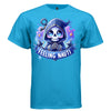 FEELING NAUTI graphic tee light steel front, cute reaper anchor and banner tee Project Hood