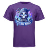 FEELING NAUTI graphic tee black front, cute goth reaper anchor and banner tee Project Hood