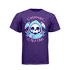 SCREAMING IS SELF CARE tee in purple, front, kawaii goth reaper pastel reaper graphic tee for women - Project Hood