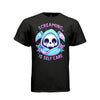 SCREAMING IS SELF CARE tee in black, front, cute reaper pastel reaper graphic tee for her - Project Hood
