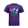 SCREAMING ON THE INSIDE tee in purple, front, kawaii goth reaper fairy reaper graphic tee for women - Project Hood