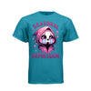 SEASONAL DEPRESSION tee in teal, front, creepy cute reaper crying reaper graphic tee for her - Project Hood