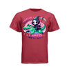 SEE YA LATER tee in athletic red, front, cute pastel goth reaper alligator graphic tee for women - Project Hood