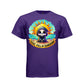 SOUL FULL OF SUNSHINE tee in purple, front, kawaii goth reaper beach sunset graphic tee for women - Project Hood