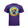 SOUL FULL OF SUNSHINE tee in purple, front, kawaii goth reaper beach sunset graphic tee for women - Project Hood