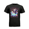 SPLISH SPLASH TOASTER BATH tee in black, front, cute reaper teal bathtub graphic tee for her - Project Hood