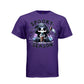 SPOOKY SEASON tee in purple, front, kawaii goth reaper iced coffee graphic tee for women - Project Hood