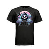 STAY AWAY tee in black, front, cute reaper rain cloud graphic tee for her, soft cotton - Project Hood