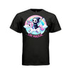 STAY MAGICAL tee in black, front, cute reaper riding unicorn graphic tee for her - Project Hood