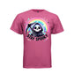 STAY SPOOKY tee in wow pink, front, cute spooky reaper pastel rainbow graphic tee for her - Project Hood