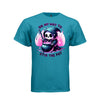 ON MY WAY TO STIR THE POT tee in teal, front, creepy cute reaper cauldron graphic tee for her - Project Hood