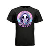 SUCKS TO SUCK tee in black, front, cute reaper purple lollipop graphic tee for her - Project Hood