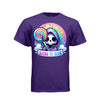 SUCKS TO SUCK tee in purple, front, kawaii goth reaper rainbow lollipop graphic tee for women - Project Hood