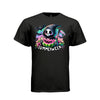 SUMMERWEEN tee in black, front, cute reaper watermelon jack-o-lantern graphic tee for her - Project Hood