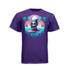 SUP tee in purple, front, kawaii goth reaper paddle board graphic tee for women - Project Hood