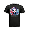 SWEET FREEDOM tee in black, front, cute reaper rocket popsicle graphic tee for her - Project Hood