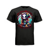 THIS LITTLE LIGHT OF MINE tee in black, front, cute reaper rainbow christmas lights graphic tee for her - Project Hood