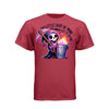 THIS LITTLE LIGHT OF MINE tee in athletic red, front, cute pastel goth reaper dumpster fire graphic tee - Project Hood