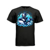WHALE HELLO THERE tee in black, front, cute reaper orca whale graphic tee for her - Project Hood