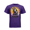 YOU ARE MY SUNSHINE tee in purple, front, kawaii goth reaper mama and baby graphic tee for women - Project Hood