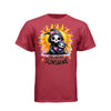 YOU ARE MY SUNSHINE tee in athletic red, front, cute pastel goth reaper mama and baby graphic tee for women - Project Hood