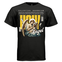 CELESTIAL GUARDIAN Holy Angel Dove Light Oversized Streetwear T-Shirt | Project Hood 197 - Project Hood