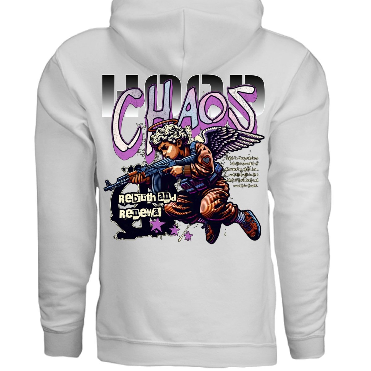 CHAOS Angel Gun Graffiti Rebirth Renewal Oversized Hoodie | Project Hood 140 - Project Hood