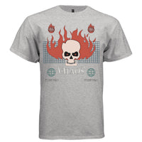 CHAOS Y2K Flaming Skull Globe Graphic T-Shirt | Unisex Streetwear 312 - Project Hood