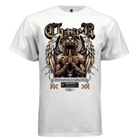 CHASER Tattooed Angel Praying Dreads Gold Chain Oversized Streetwear T-Shirt | Project Hood 145 - Project Hood