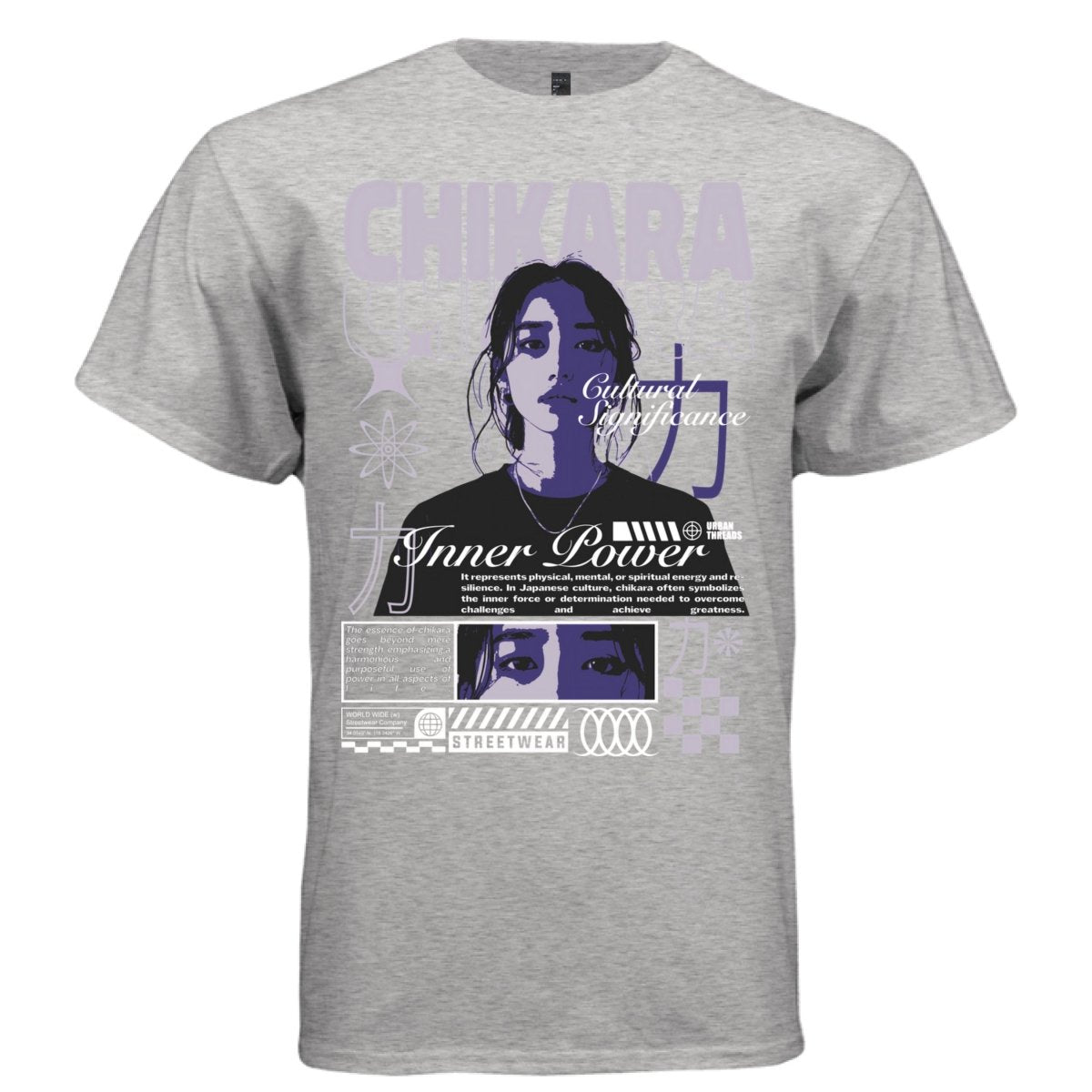 CHIKARA Y2K Inner Power Portrait Graphic T-Shirt | Unisex Streetwear 318 - Project Hood