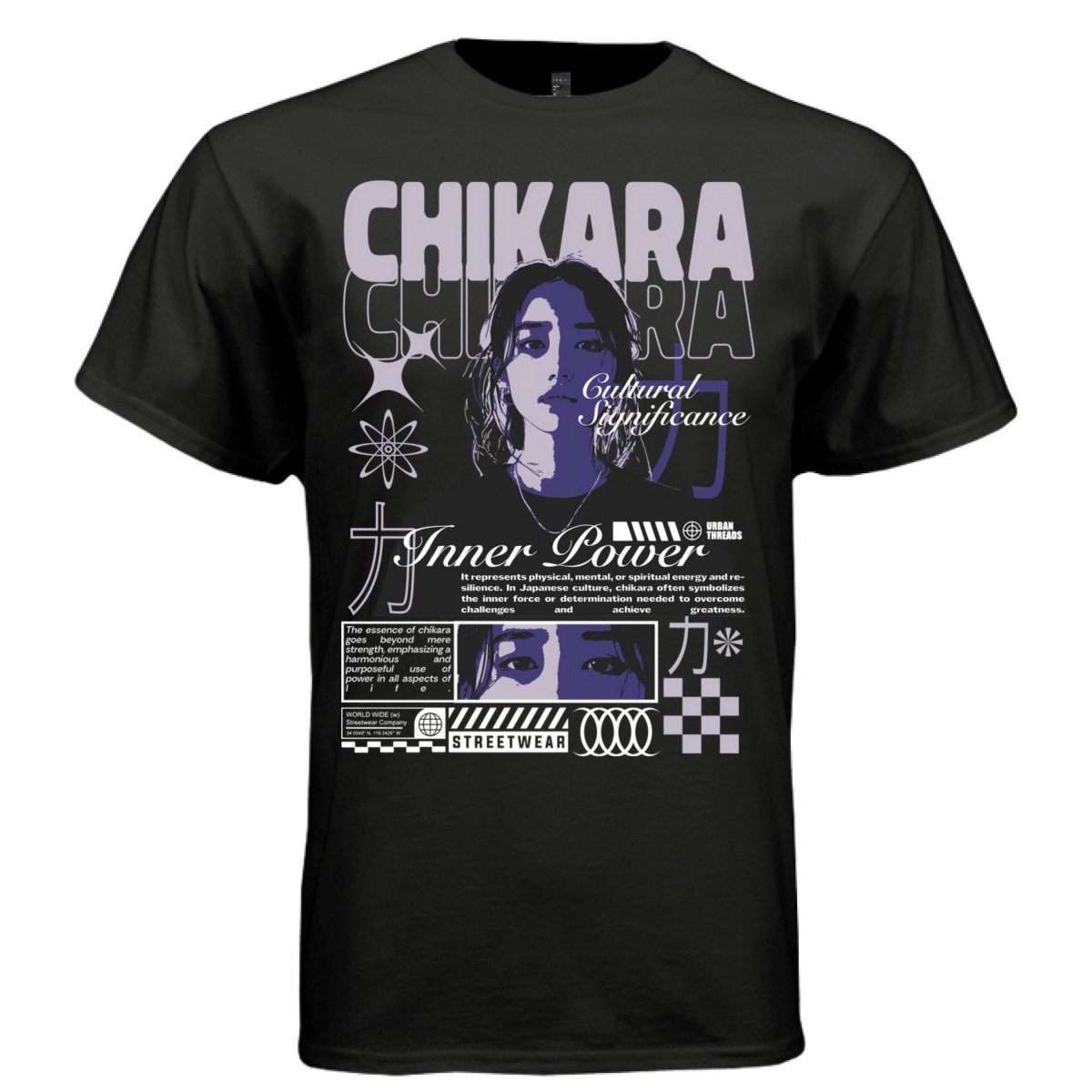 CHIKARA Y2K Inner Power Portrait Graphic T-Shirt | Unisex Streetwear 318 - Project Hood