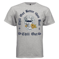 CHILL OUT BETTER THAN BEST Y2K Sunflower Statue Gothic Graphic T-Shirt | Unisex Streetwear 321 - Project Hood