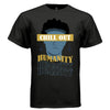 CHILL OUT Y2K Blue Statue Humanity Graphic T-Shirt | Unisex Streetwear 320 - Project Hood
