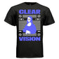 CLEAR VISION Y2K Blue Mona Lisa Graphic T-Shirt | Unisex Streetwear 324 - Project Hood