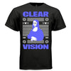 CLEAR VISION Y2K Blue Mona Lisa Graphic T-Shirt | Unisex Streetwear 324 - Project Hood