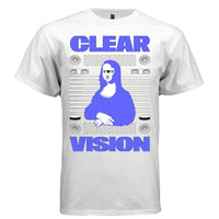 CLEAR VISION Y2K Blue Mona Lisa Graphic T-Shirt | Unisex Streetwear 324 - Project Hood