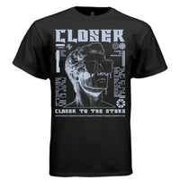 CLOSER TO THE STARS Y2K Stippled Bust Poem Graphic T-Shirt | Unisex Streetwear 325 - Project Hood