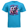 COFFEE IS MY BLOOD TYPE Cute Reaper Iced Coffee Graphic T-Shirt | Coffee Lover Tee 428 - Project Hood