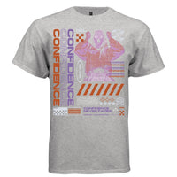 CONFIDENCE Y2K Halftone Hype Figure Graphic T-Shirt | Unisex Streetwear 330 - Project Hood
