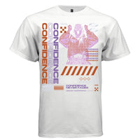 CONFIDENCE Y2K Halftone Hype Figure Graphic T-Shirt | Unisex Streetwear 330 - Project Hood