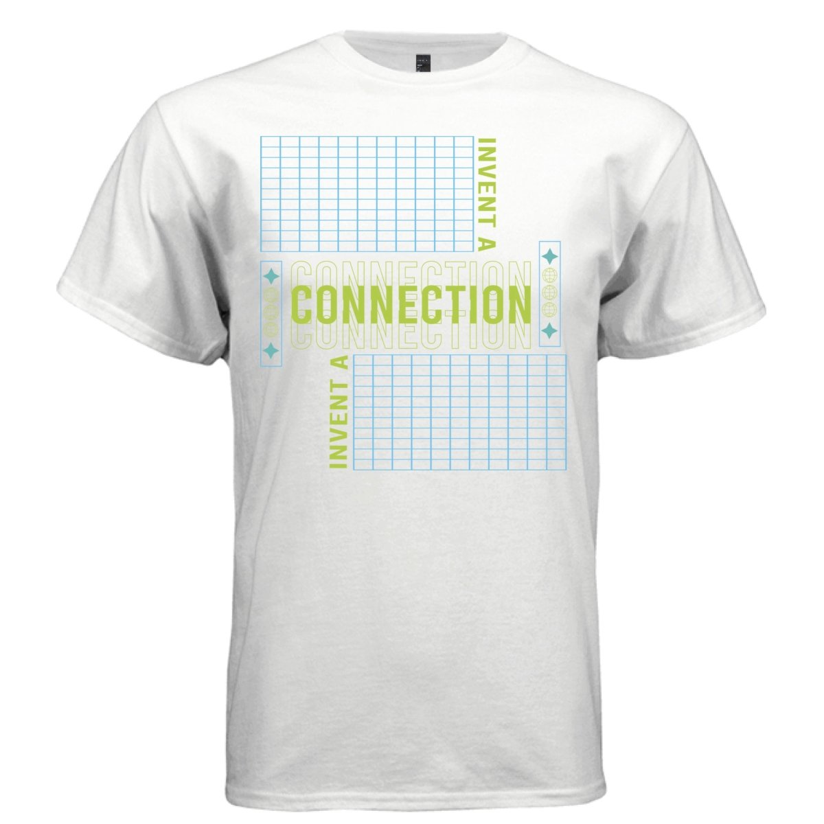 CONNECTION Y2K Invent A Connection Grid Graphic T-Shirt | Unisex Streetwear 333 - Project Hood