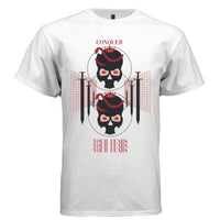 CONQUER YOUR FEARS Y2K Crowned Skull Graphic T-Shirt | Unisex Streetwear 335 - Project Hood
