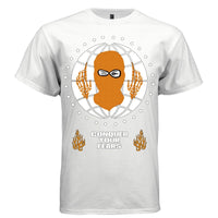 CONQUER YOUR FEARS Y2K Masked Globe Graphic T-Shirt | Unisex Streetwear 336 - Project Hood