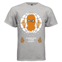 CONQUER YOUR FEARS Y2K Masked Globe Graphic T-Shirt | Unisex Streetwear 336 - Project Hood