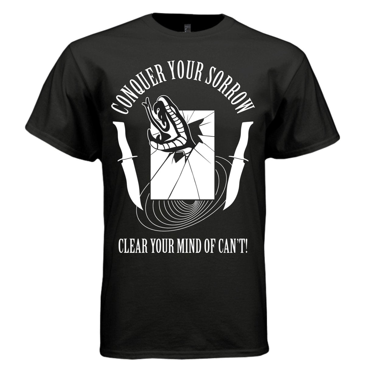 CONQUER YOUR SORROW Y2K Cobra Outline Graphic T-Shirt | Unisex Streetwear 337 - Project Hood